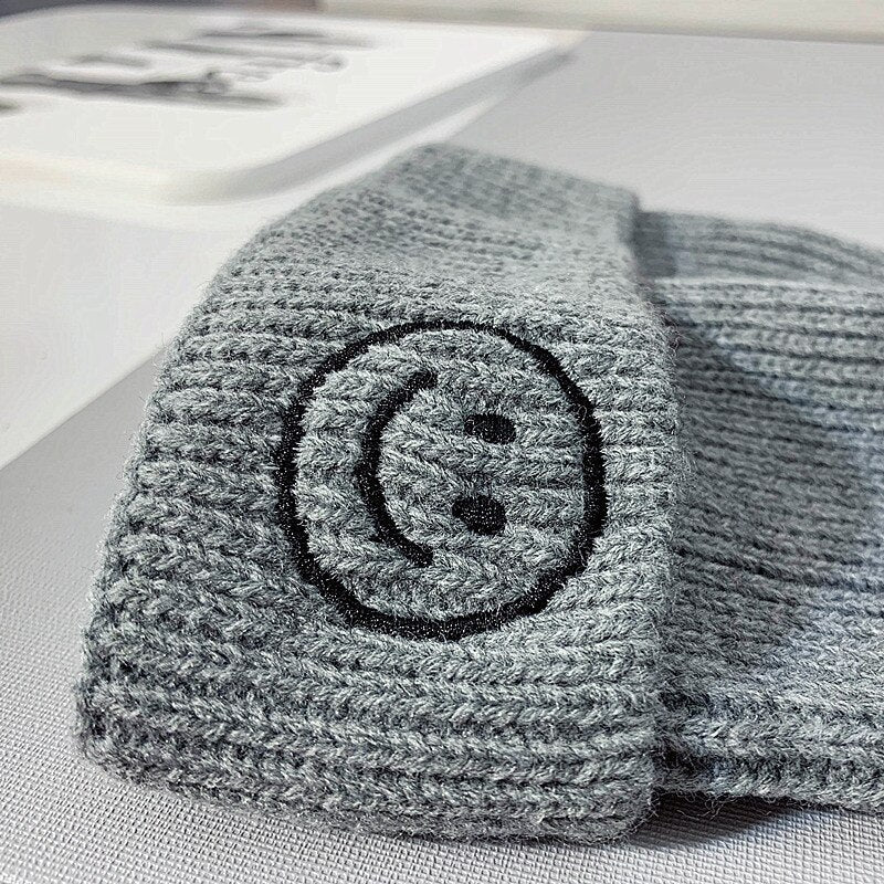 Smiley Face Baby Knit Hat