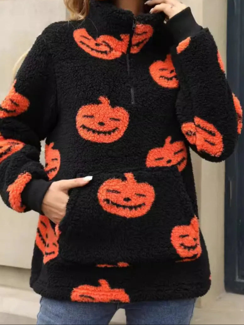Jack-O'-Lantern Half Zip Jacket