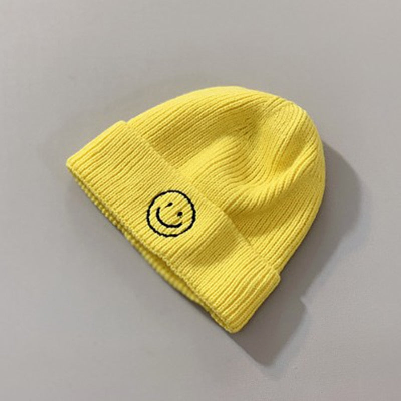 Smiley Face Baby Knit Hat