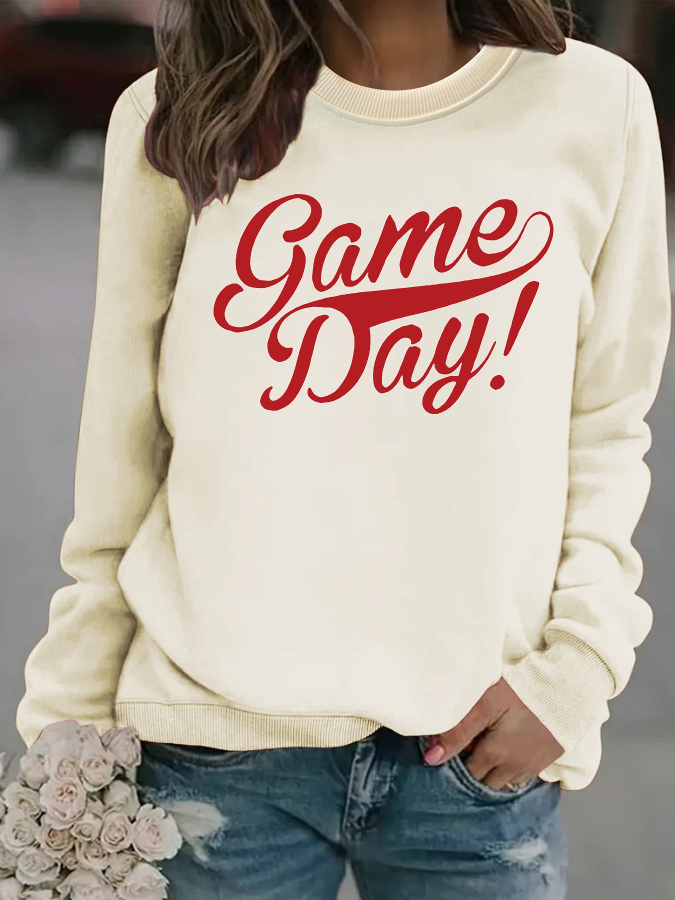 Game Day Round Neck Long Sleeve