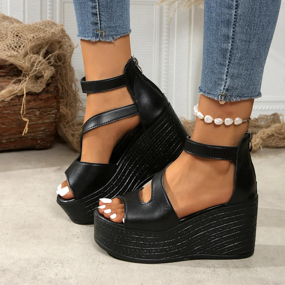 Open Toe Cutout Wedges