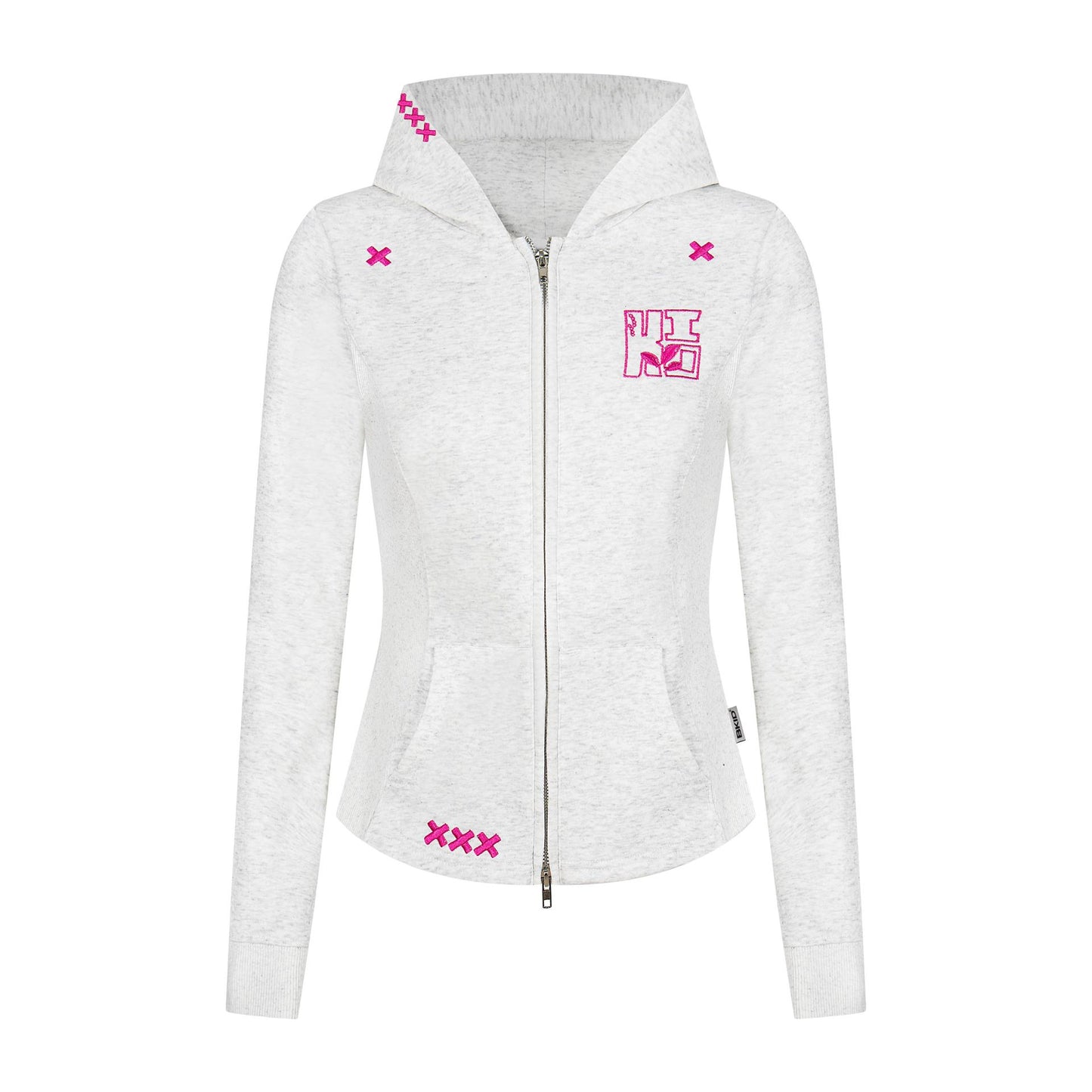 Slimming Embroidery Hooded Jacket