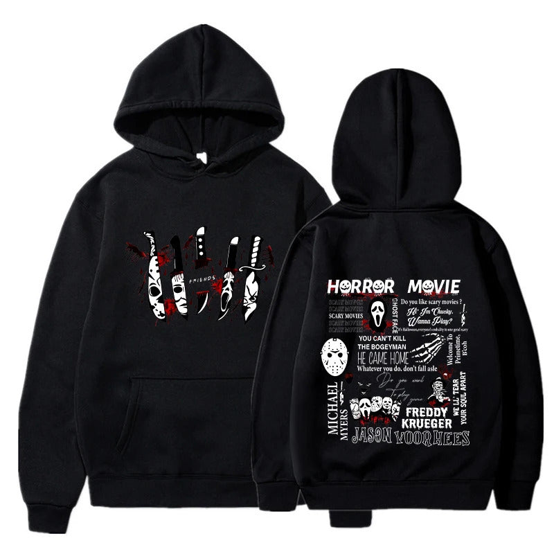 Horror Movie Printed Hoodie