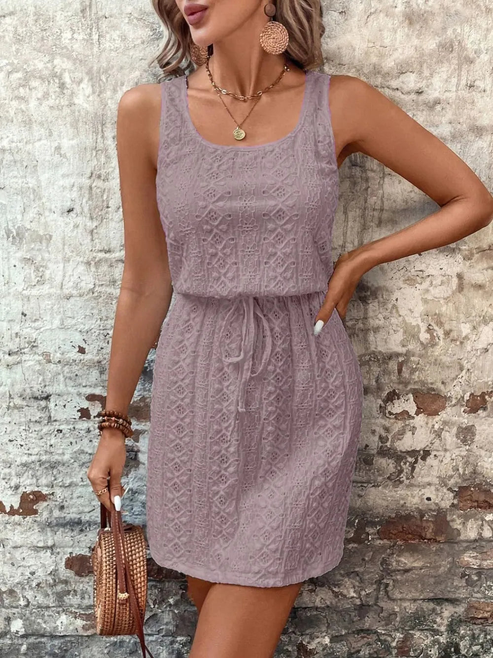 Women's Hollow Textured Dress