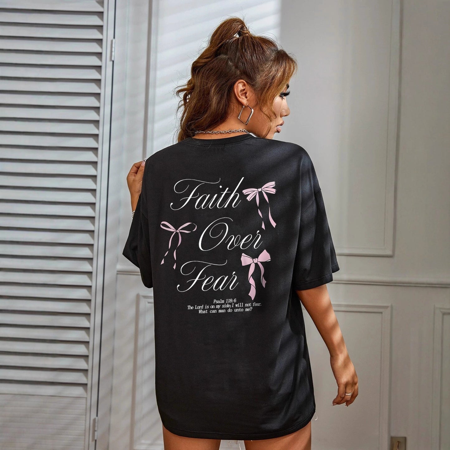 Faith Over Fear Bow T-Shirt