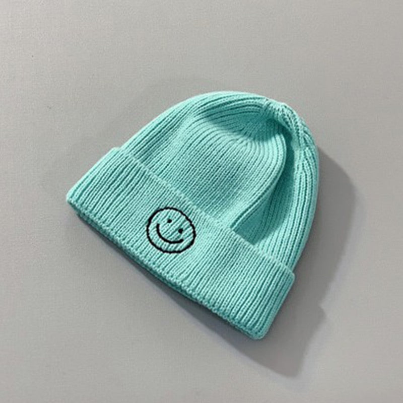 Smiley Face Baby Knit Hat