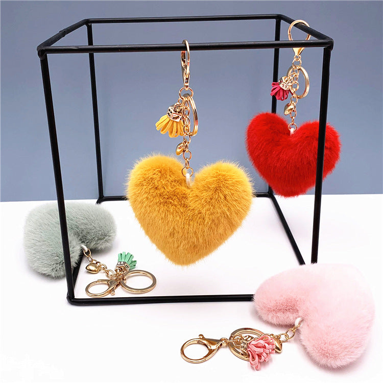 Tassel Heart Key Chain Pendant