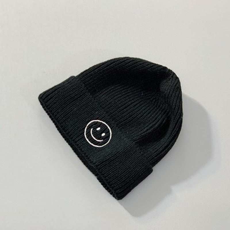 Smiley Face Baby Knit Hat