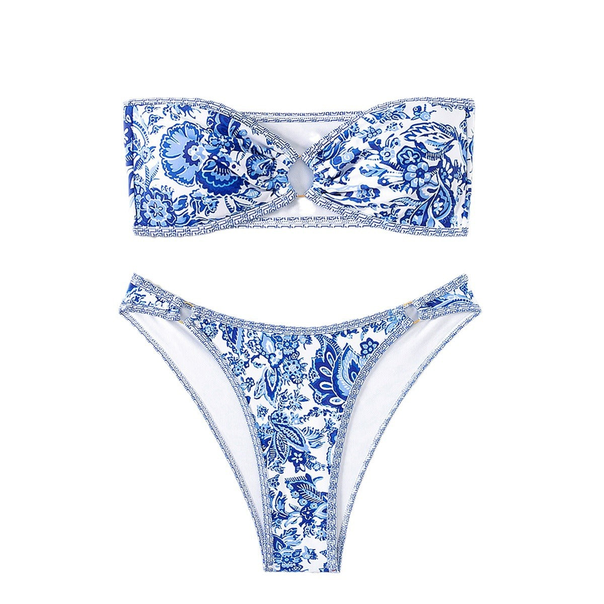 Porcelain Printed Bikini Swimsuit