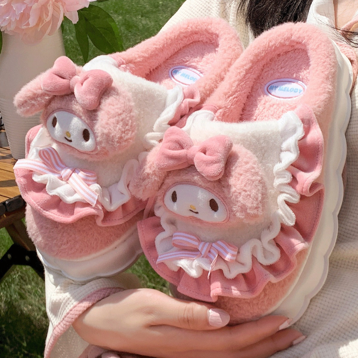 Ruffled Sanrio Slippers