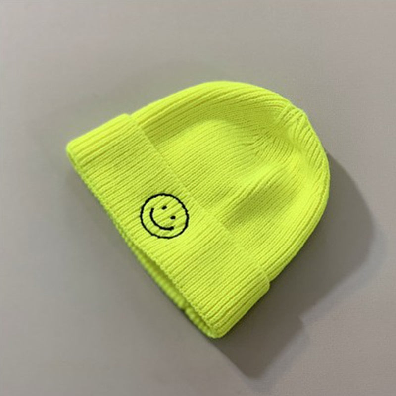 Smiley Face Baby Knit Hat