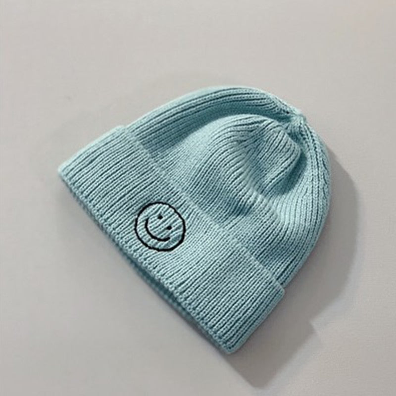 Smiley Face Baby Knit Hat