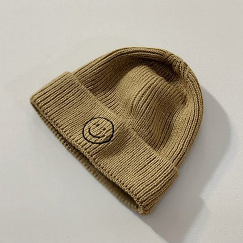 Smiley Face Baby Knit Hat