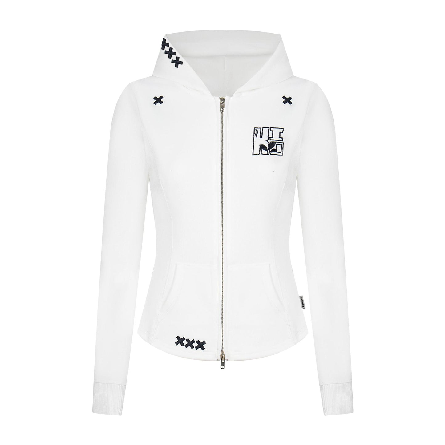 Slimming Embroidery Hooded Jacket