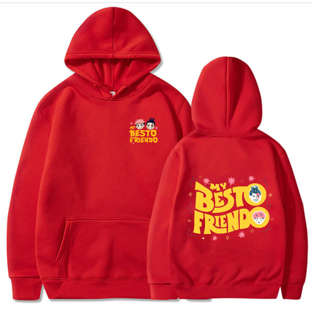 Besto Friendo Letter Hoodie