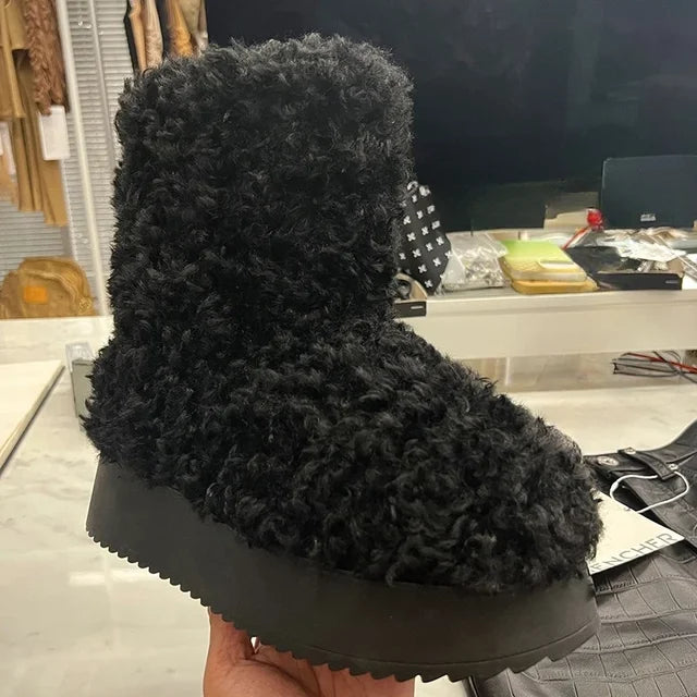 Teddy Bear Fur Boots