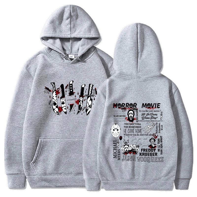 Horror Movie Printed Hoodie