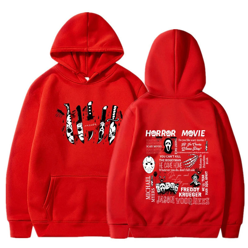 Horror Movie Printed Hoodie