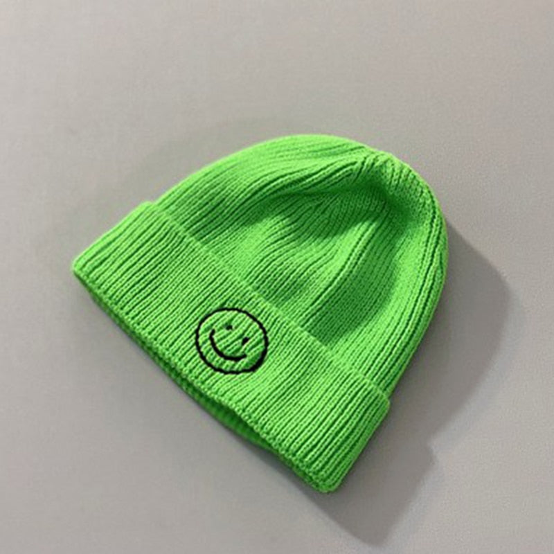 Smiley Face Baby Knit Hat