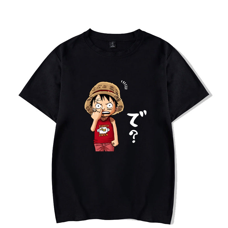 One Piece Luffy Nose-Picking Short Sleeve T-Shirt