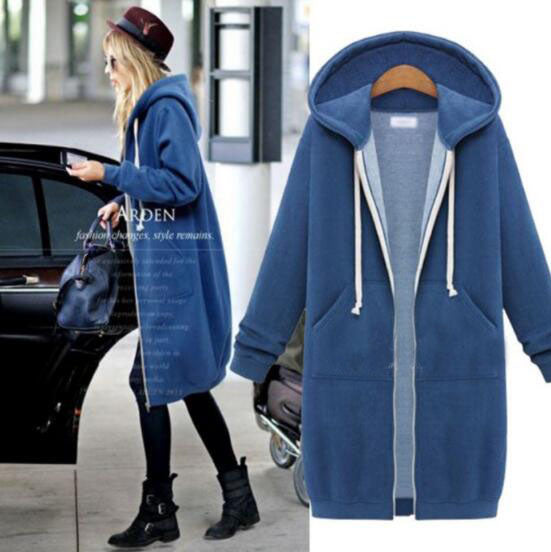 Casual Long Zipper Jacket