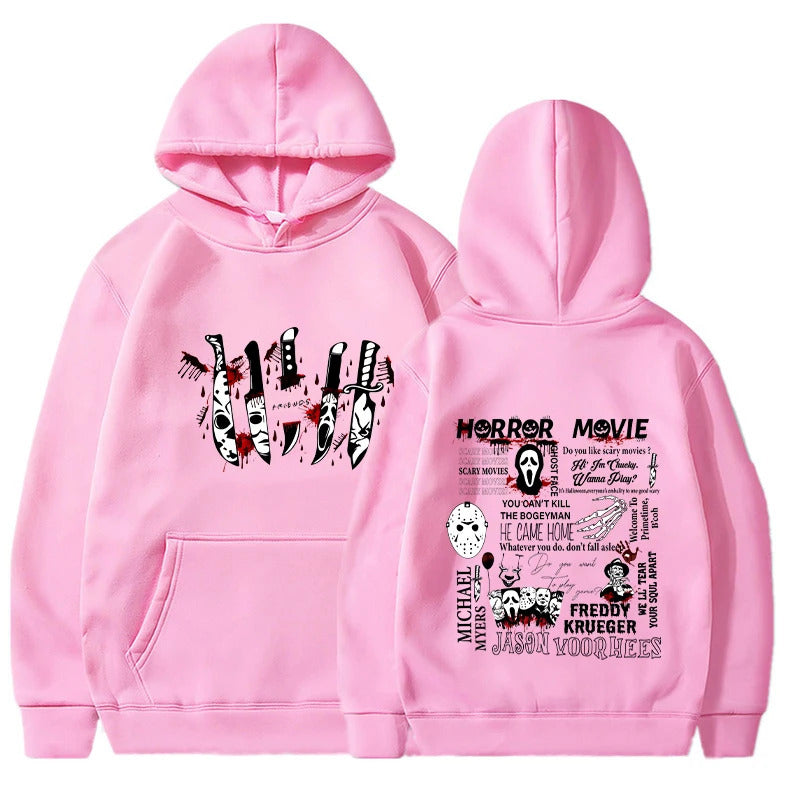 Horror Movie Printed Hoodie