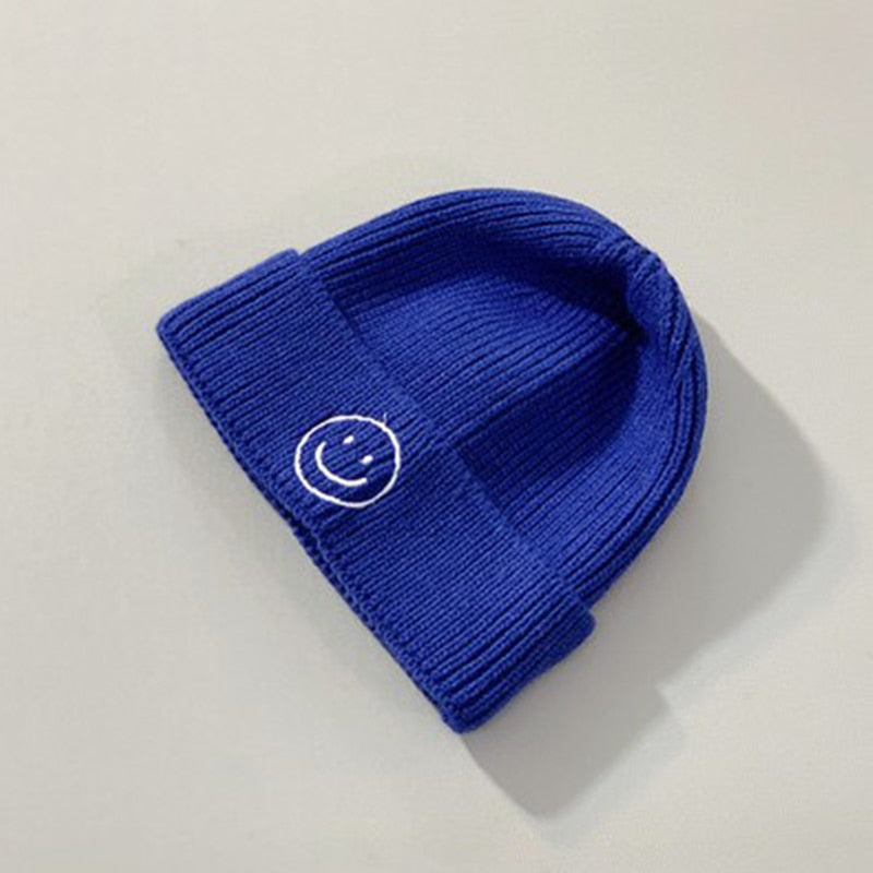 Smiley Face Baby Knit Hat