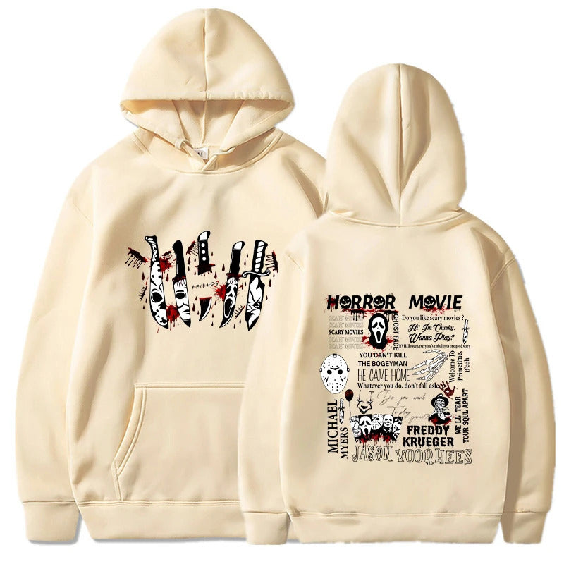 Horror Movie Printed Hoodie