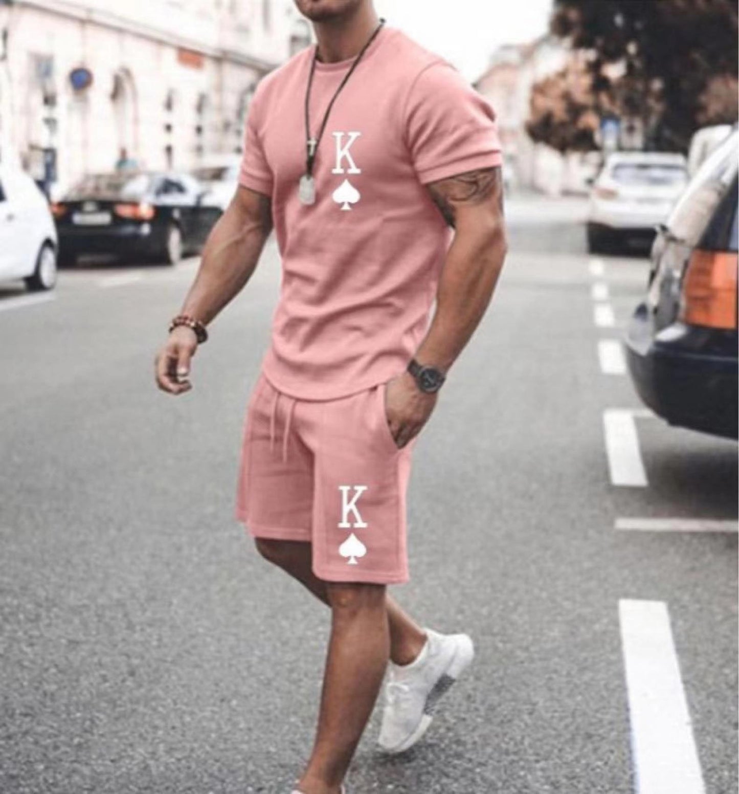 Men's King of Spades T-shirt and Shorts Set