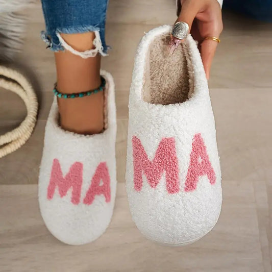 Plush Mama Fuzzy Fur Slippers
