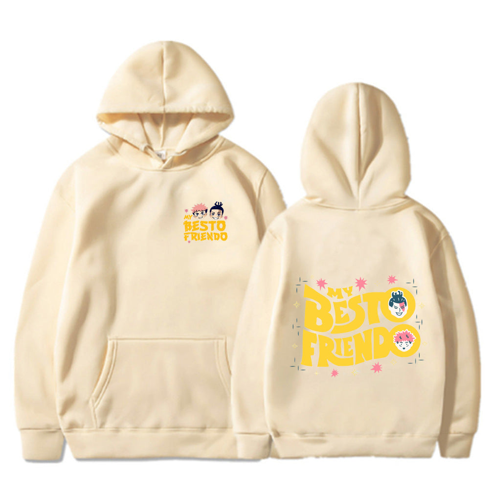 Besto Friendo Letter Hoodie