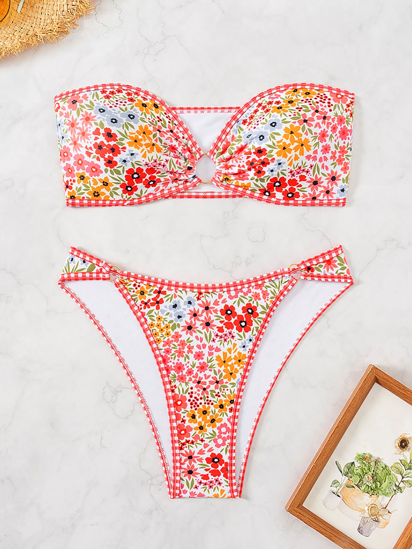 Porcelain Printed Bikini Swimsuit