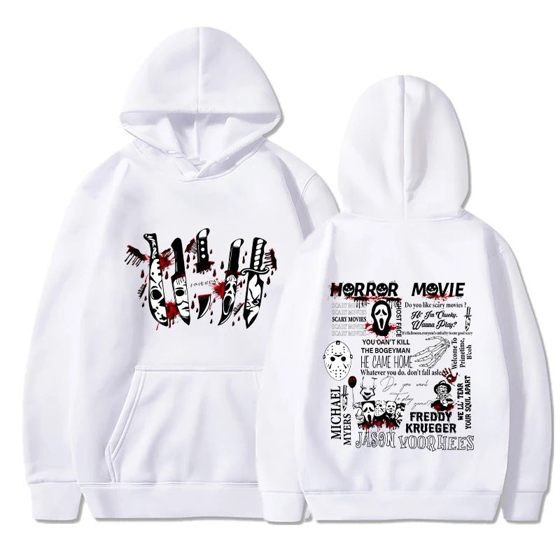 Horror Movie Printed Hoodie