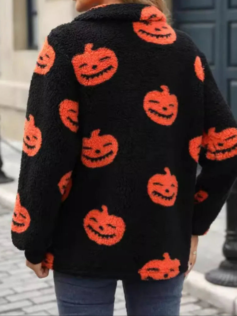 Jack-O'-Lantern Half Zip Jacket