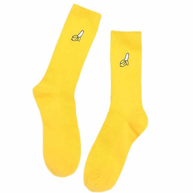 Cute Cartoon Fruit Printed Socks