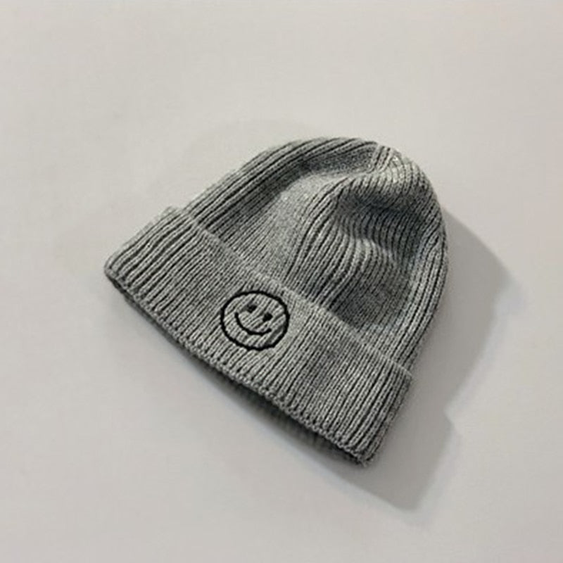 Smiley Face Baby Knit Hat