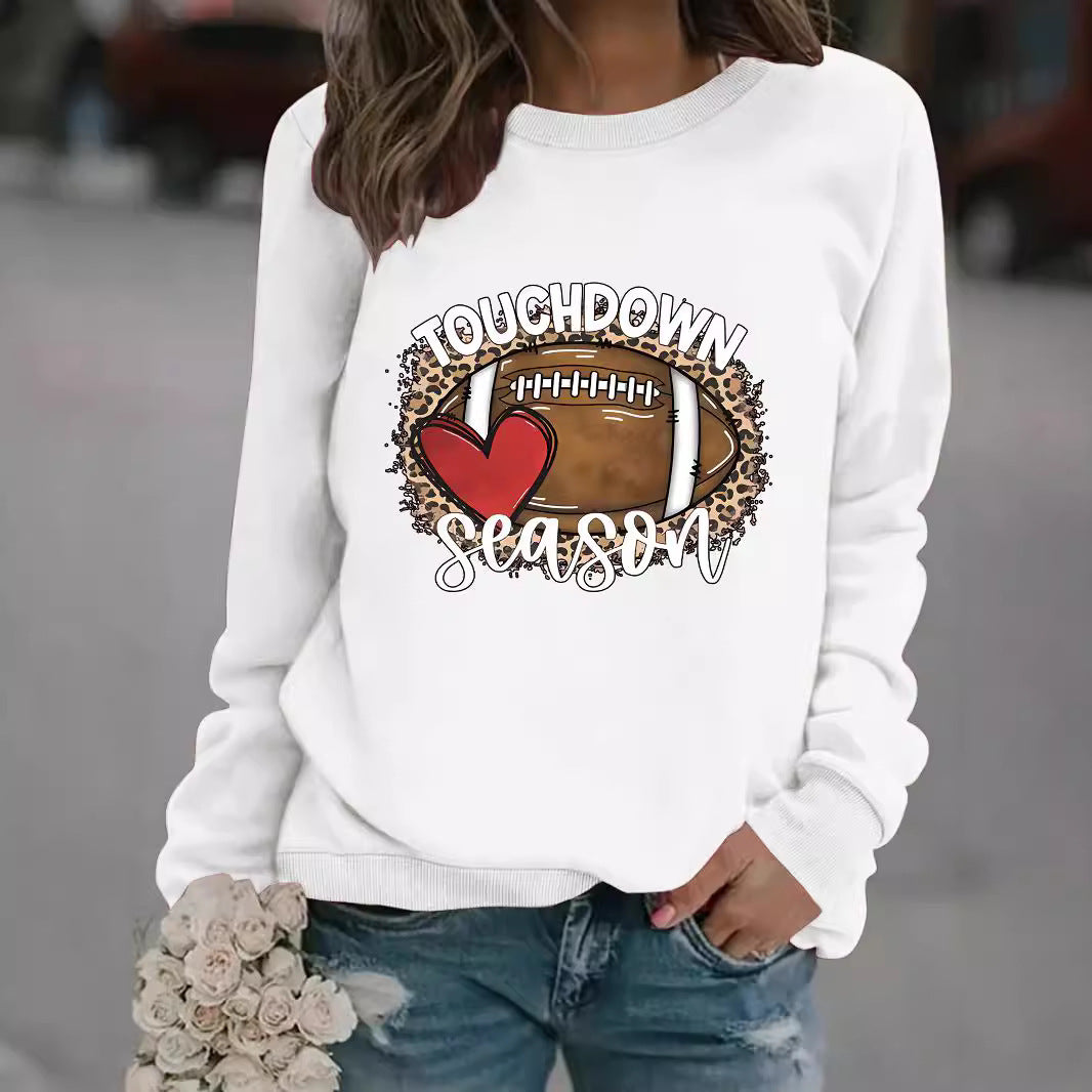 Touch Down Season Football Printed Long Sleeve