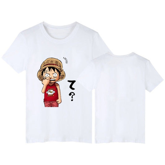 One Piece Luffy Nose-Picking Short Sleeve T-Shirt