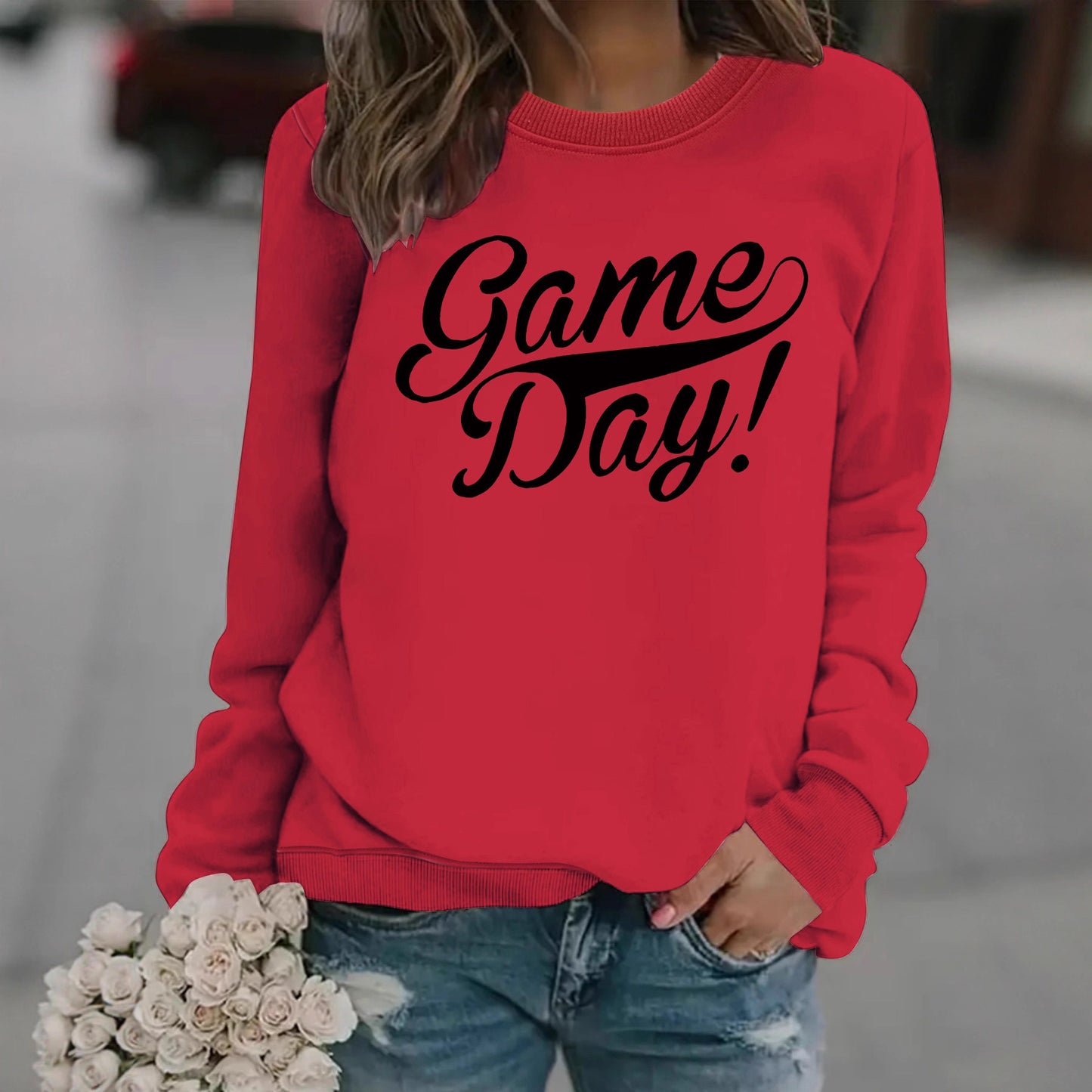 Game Day Round Neck Long Sleeve