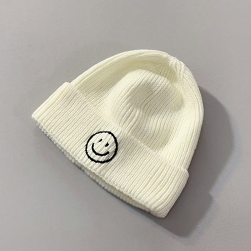 Smiley Face Baby Knit Hat