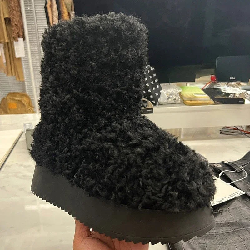 Teddy Bear Fur Boots