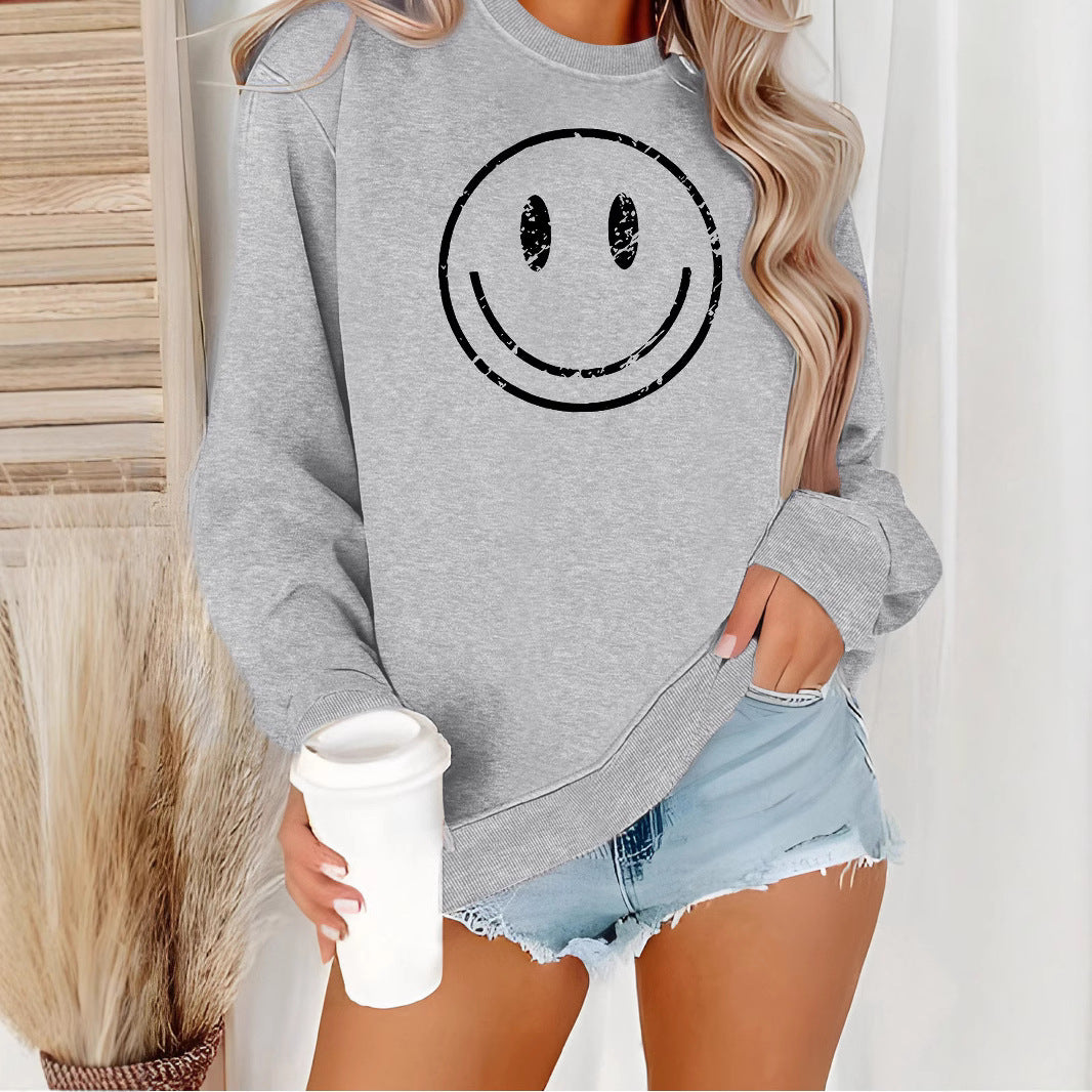 Cartoon Smiley Printed Long Sleeve