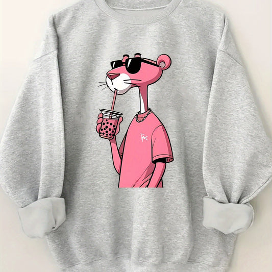 Pink Panther Boba Tea Sweatshirt