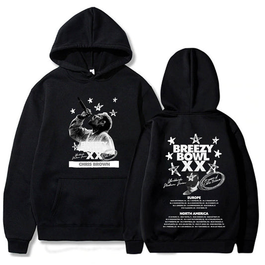 Chris Brown Graphic Breezy Bowl XX Tour Hoodie