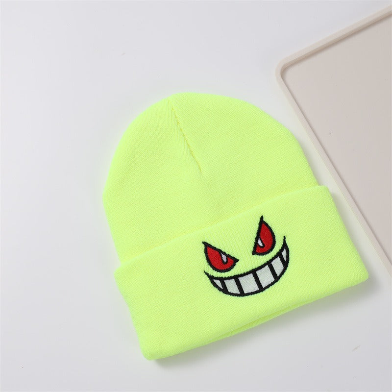Face Print Knitted Beanie