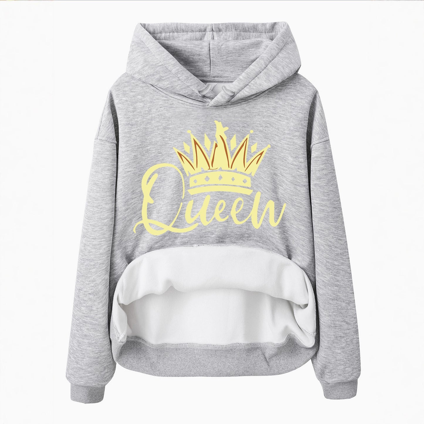 Crown Patterned Hoodie