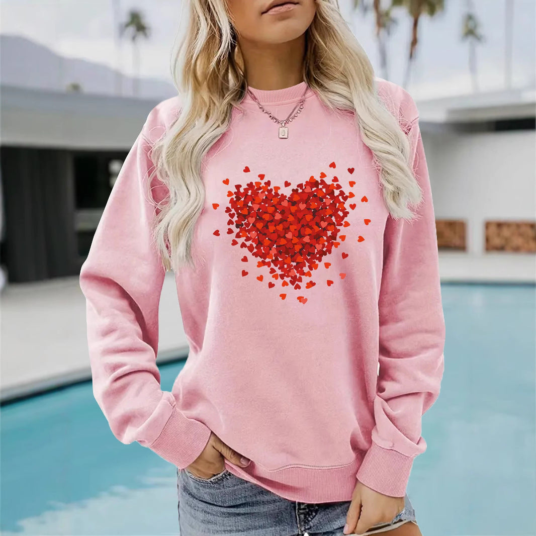 Heart-Shaped Printed Long Sleeve