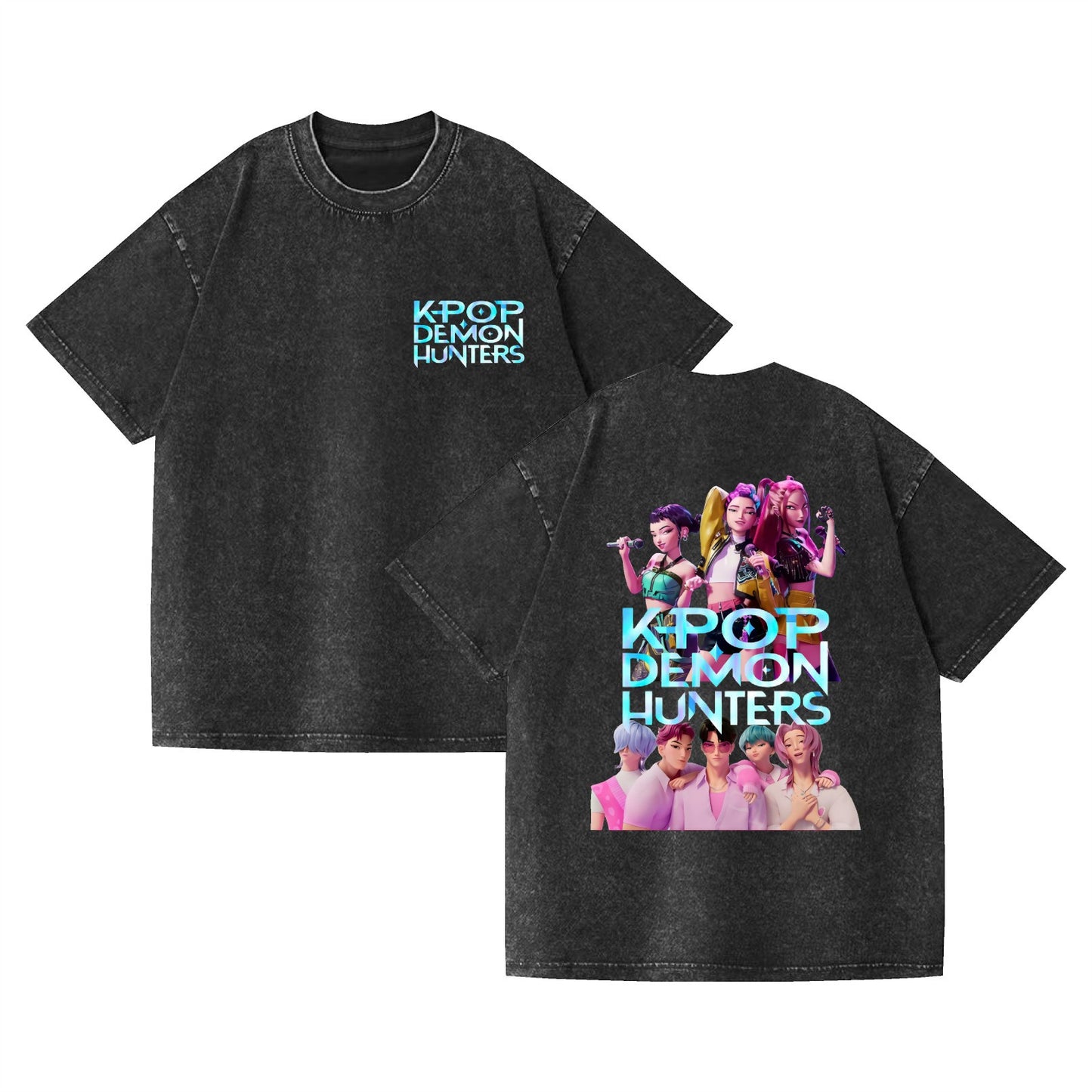 Washed K-POP Demon Hunters T-Shirt