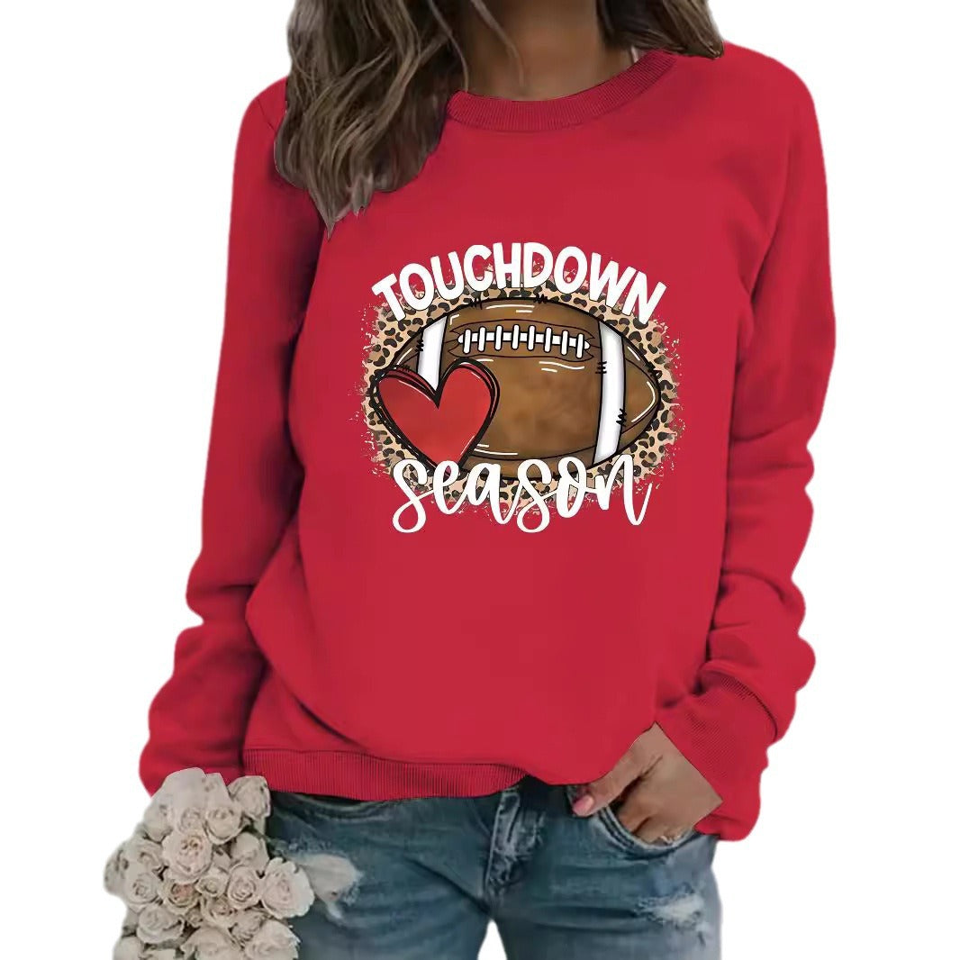 Touch Down Season Football Printed Long Sleeve