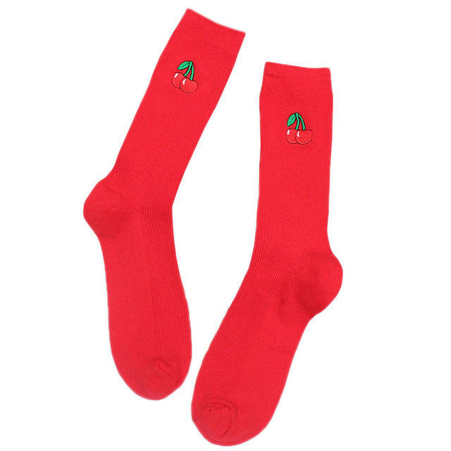 Cute Cartoon Fruit Printed Socks